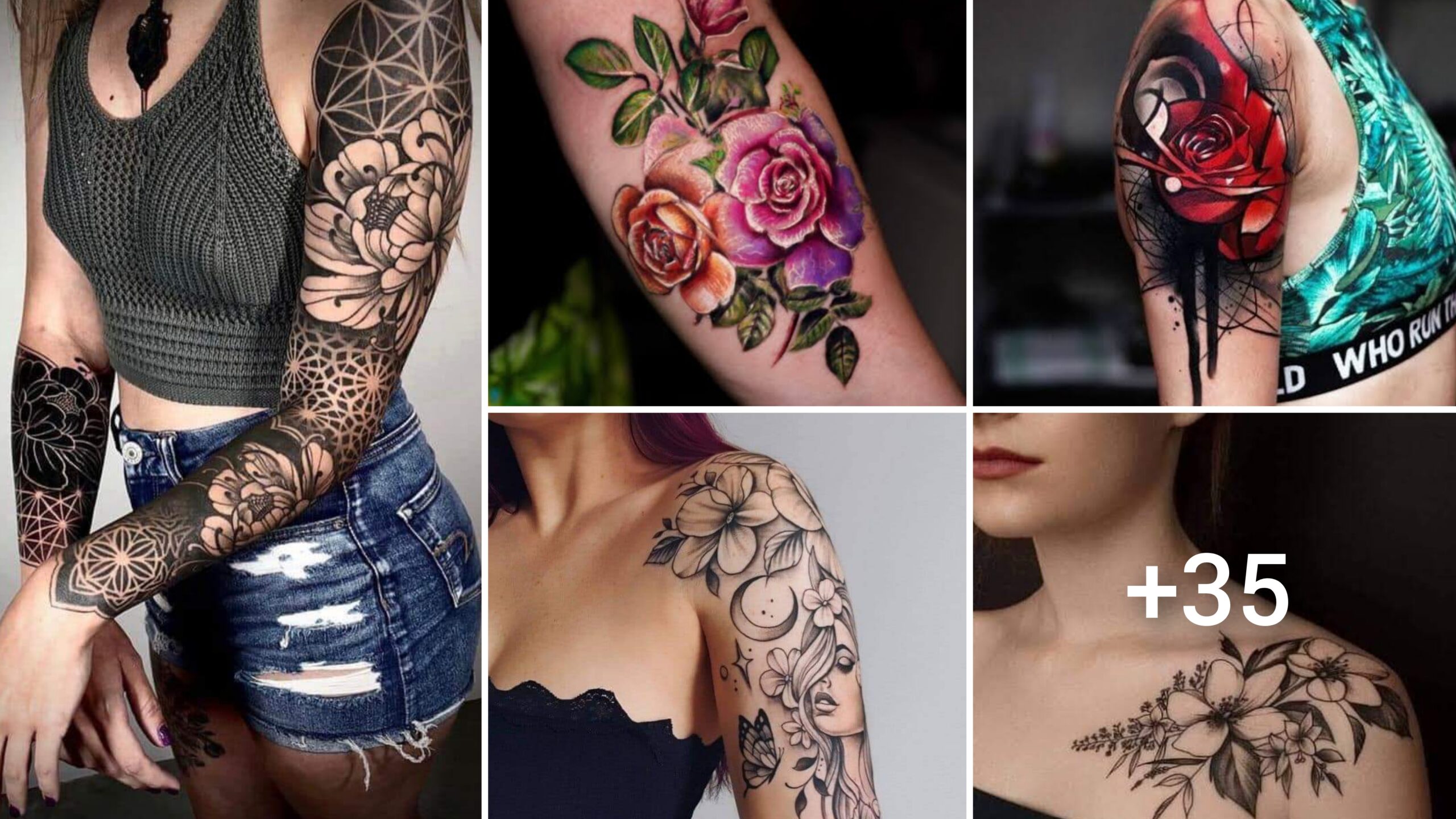 Diseños Tatuajes de flores hermosas para mujer Diseños Tatuajes de flores hermosas para mujer