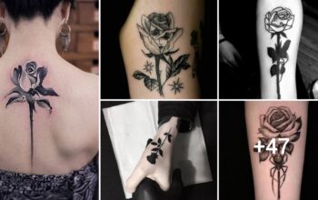Bellos diseños de tatuajes de rosas negras Bellos diseños de tatuajes de rosas negras