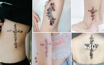 Tatuajes hermosos de cruces con flores Tatuajes hermosos de cruces con flores
